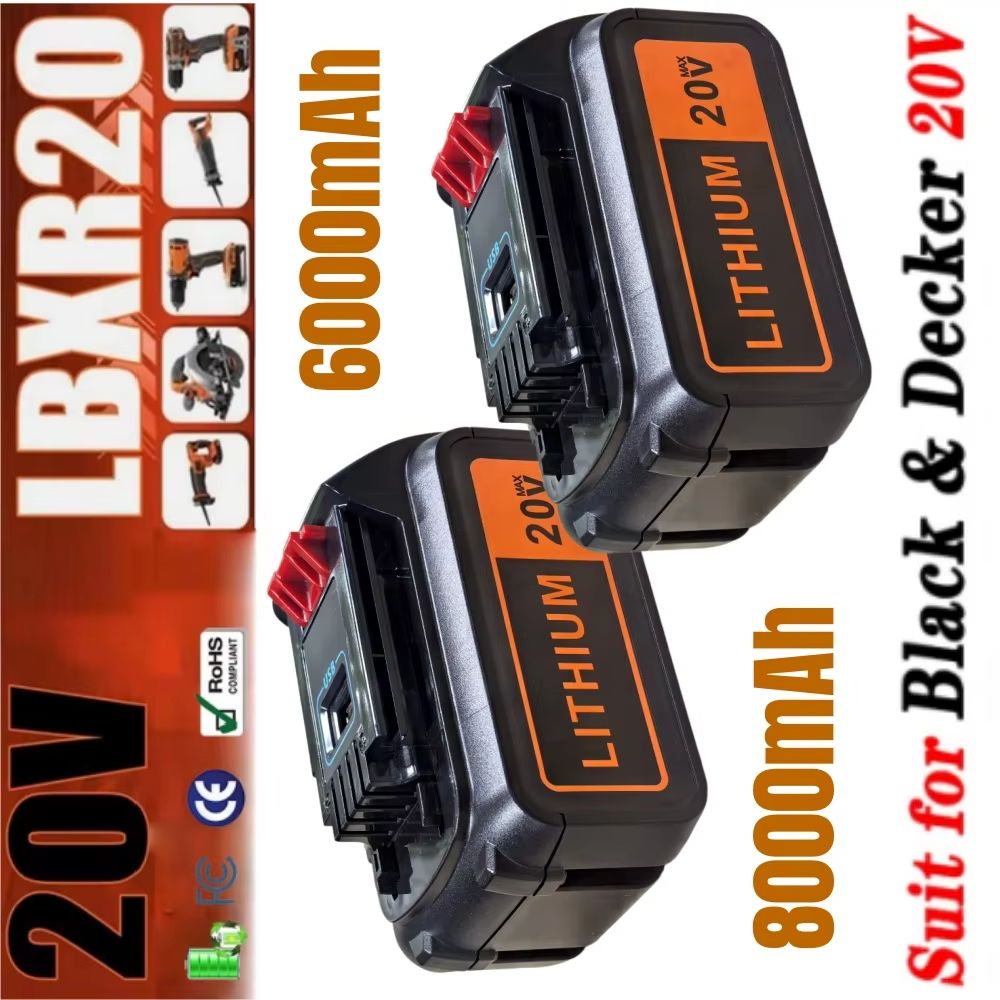 Black+Decker Tool 20V Max - Wymienna bateria o wysokiej pojemności 8Ah