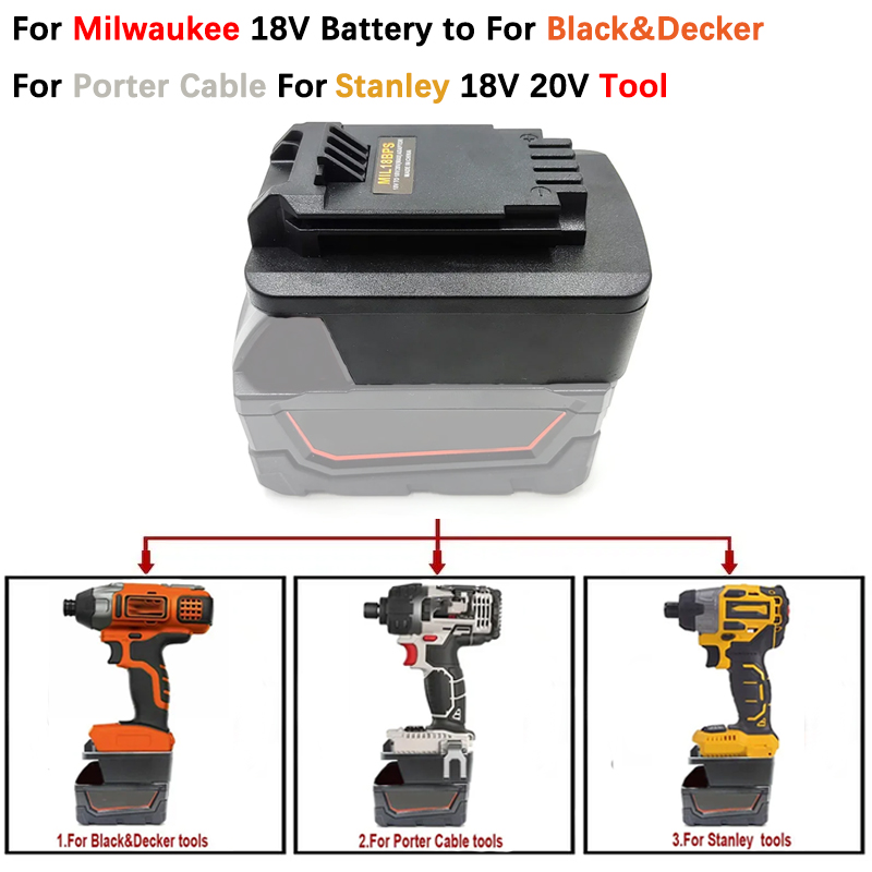 Black+Decker Tool 20V Max - Akumulator MIL18BPS do baterii litowo-jonowej Milwaukee