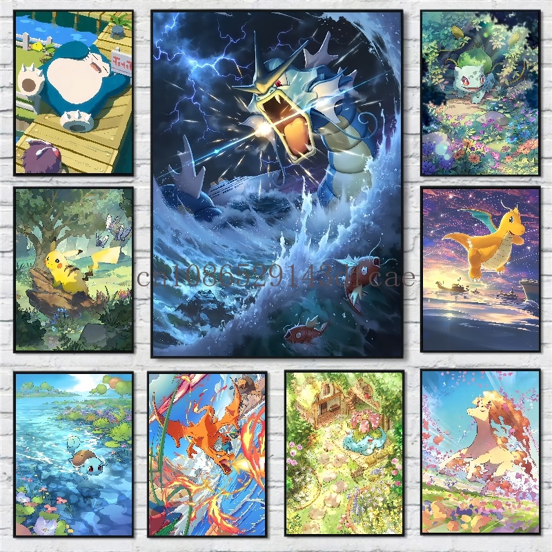 Home Improvement Tv Show - Pokemon Anime Cartoon Canvas Painting Pikachu