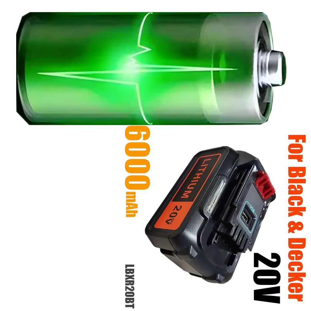 Black+Decker Tool 20V Max - Akumulator 6Ah/10Ah 18V 8.0Ah BL2018 Black